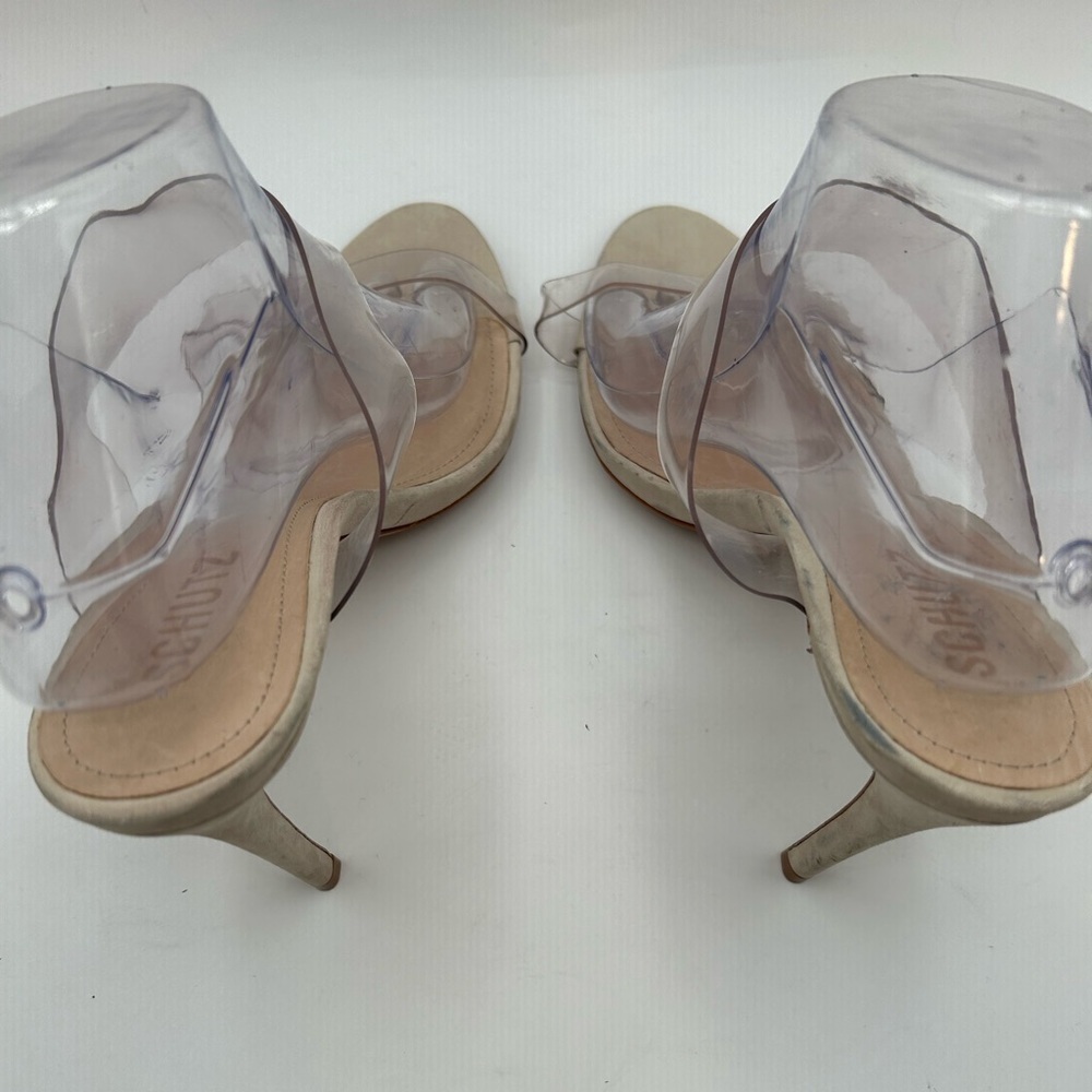 SCHUTZ Ariella Sandal |Double Clear Vinyl Straps |stiletto heel | in nude - Picture 13 of 13